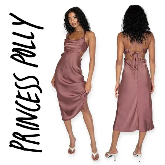 Princess Polly | Dresses | Princess Polly Size 8 Kali Maxi Dress In Light  Mauve Prom Bridesmaid Formal | Poshmark